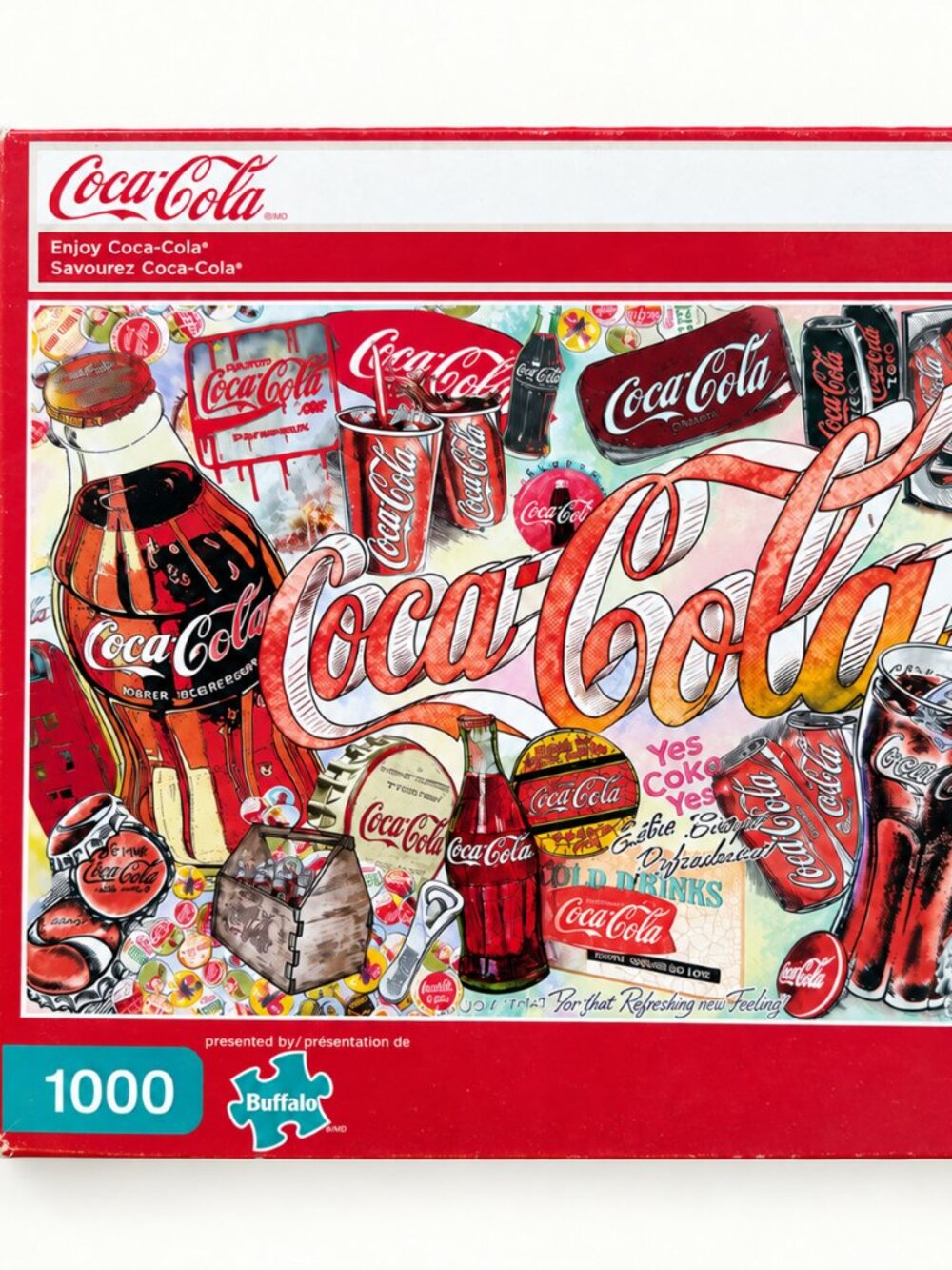 NWT Buffalo Games Enjoy Coca-Cola 1000-Piece Nostalgic Collage Jigsaw Puzzle
